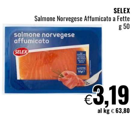 SELEX Salmone Norvegese Affumicato a Fette