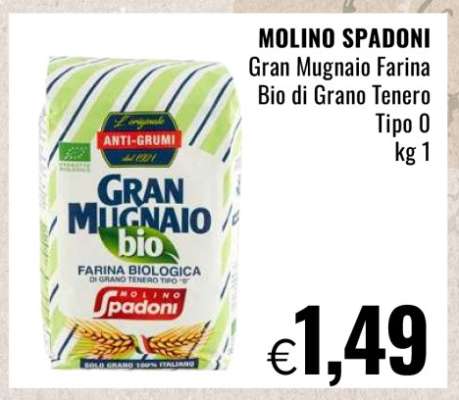 MOLINO SPADONI Gran Mugnaio Farina Bio di Grano Tenero Tipo 0