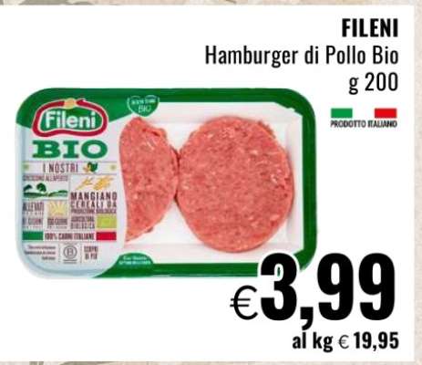 FILENI Hamburger di Pollo Bio