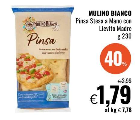 MULINO BIANCO Pinsa Stesa a Mano con Lievito Madre