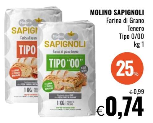 MOLINO SAPIGNOLI Farina di Grano Tenero Tipo 0/00