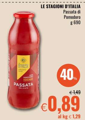 LE STAGIONI D'ITALIA PASSATA DI POMODORO