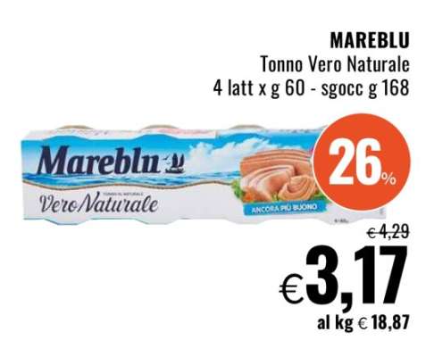 MAREBLU TONNO VERO NATURALE