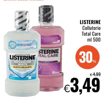 LISTERINE Collutorio Total Care ml 500