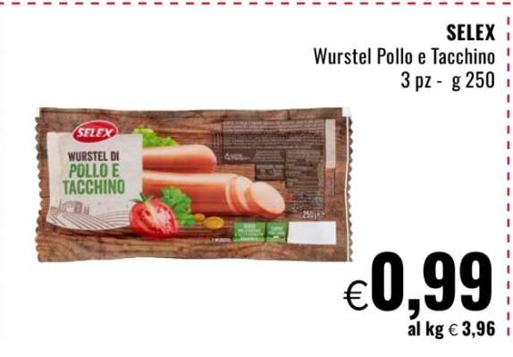 SELEX Wurstel Pollo e Tacchino
