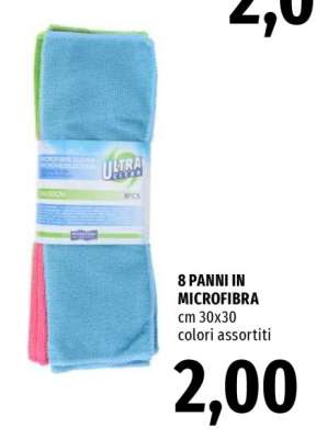 8 PANNI IN MICROFIBRA
