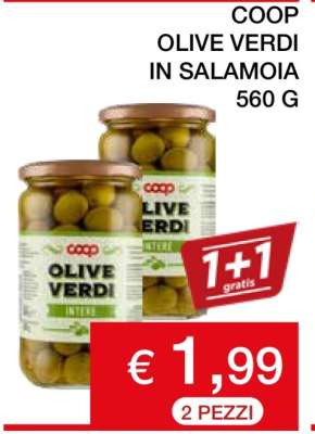 COOP OLIVE VERDI IN SALAMOIA 560 G