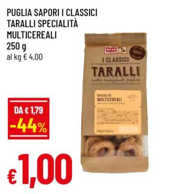 PUGLIA SAPORI I CLASSICI TARALLI SPECIALITÀ MULTICEREALI