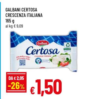 GALBANI CERTOSA CRESCENZA ITALIANA
