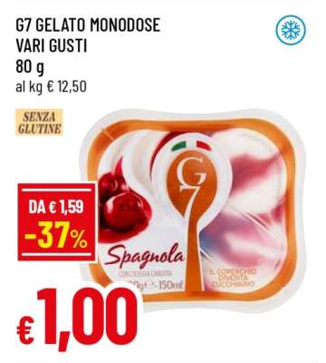G7 GELATO MONODOSE VARI GUSTI