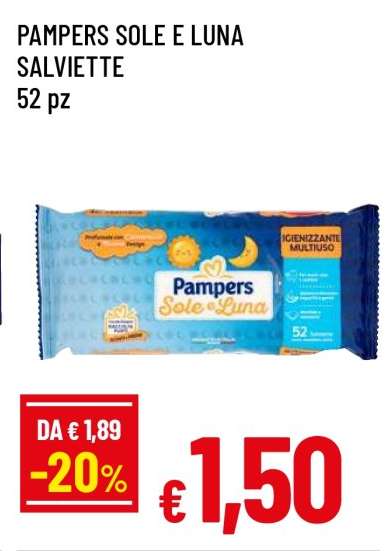 PAMPERS SOLE E LUNA SALVIETTE