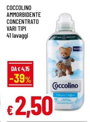 COCCOLINO AMMORBIDENTE CONCENTRATO VARI TIPI 41 lavaggi