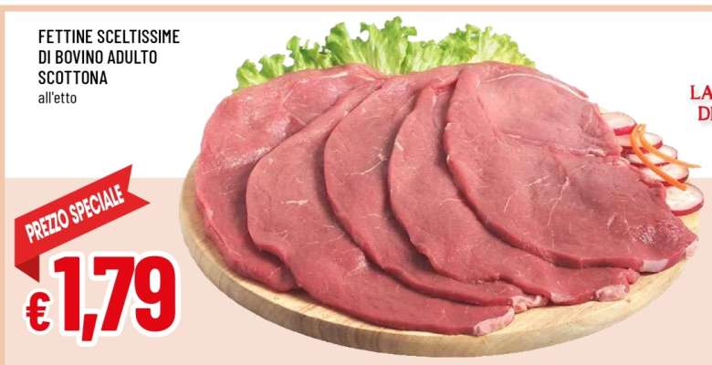 Fettine sceltissime di bovino adulto scottona
