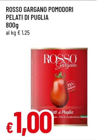 ROSSO GARGANO POMODORI PELATI DI PUGLIA