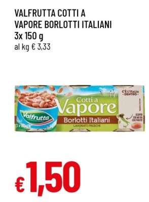 VALFRUTTA COTTI A VAPORE BORLOTTI ITALIANI