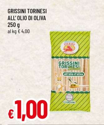 GRISSINI TORINESI ALL' OLIO DI OLIVA
