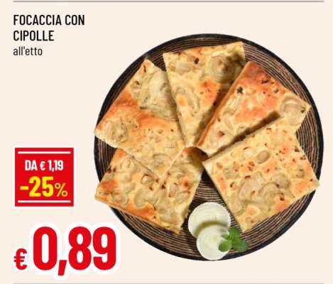 Focaccia con Cipolle