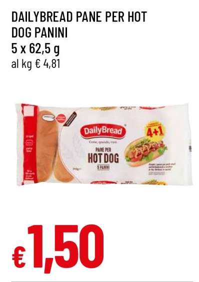 DAILYBREAD PANE PER HOT DOG PANINI