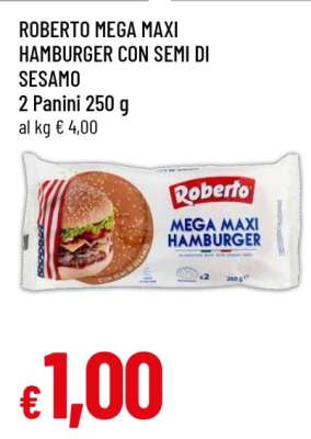 ROBERTO MEGA MAXI HAMBURGER CON SEMI DI SESAMO