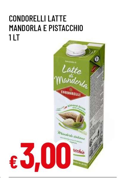 CONDORELLI LATTE MANDORLA E PISTACCHIO 1 LT