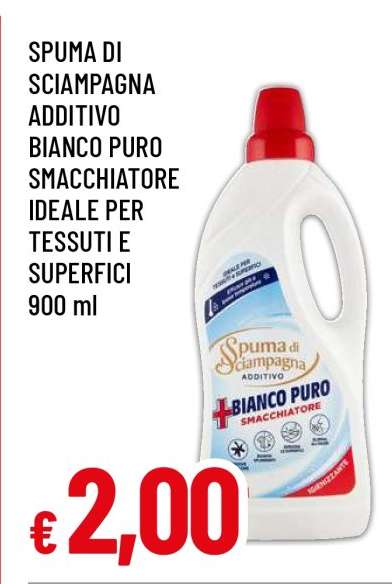 SPUMA DI SCIAMPAGNA ADDITIVO BIANCO PURO SMACCHIATORE
