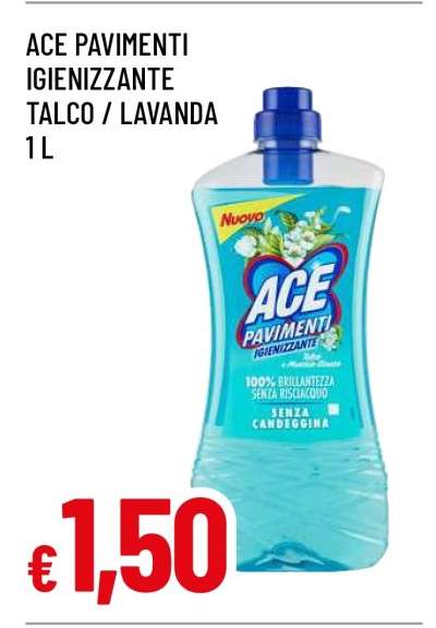 ACE PAVIMENTI IGIENIZZANTE TALCO / LAVANDA 1 L