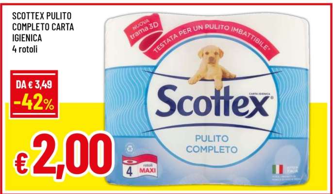 SCOTTEX PULITO COMPLETO CARTA IGIENICA