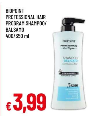BIOPOINT PROFESSIONAL HAIR PROGRAM SHAMPOO/BALSAMO