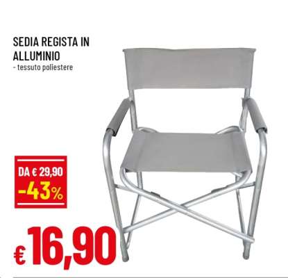 Sedia regista in alluminio