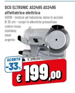 DCG ELTRONIC AS2495 AS2495 affettatrice elettrica