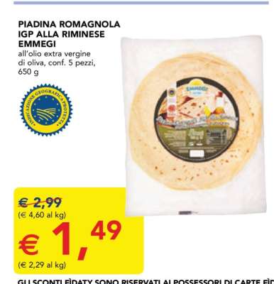 PIADINA ROMAGNOLA IGP ALLA RIMINESE EMMEGI