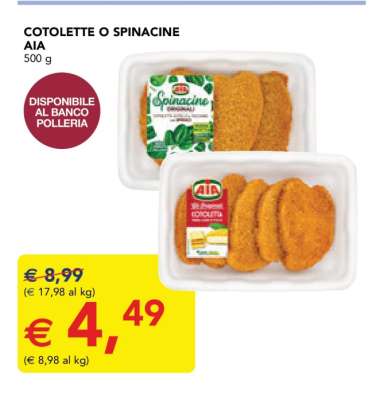 COTOLETTE O SPINACINE AIA