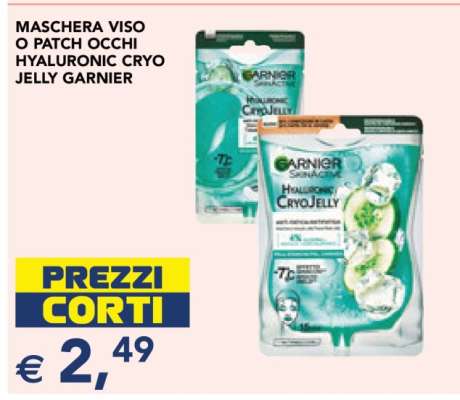 MASCHERA VISO O PATCH OCCHI HYALURONIC CRYO JELLY GARNIER