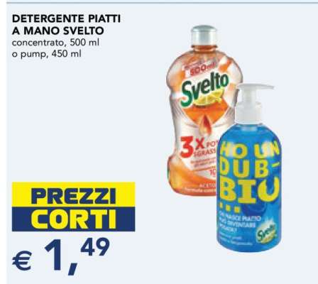 DETERGENTE PIATTI A MANO SVELTO