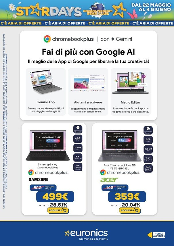 Volantino Euronics - 22/5/2025 - 4/6/2025. Pagina 1