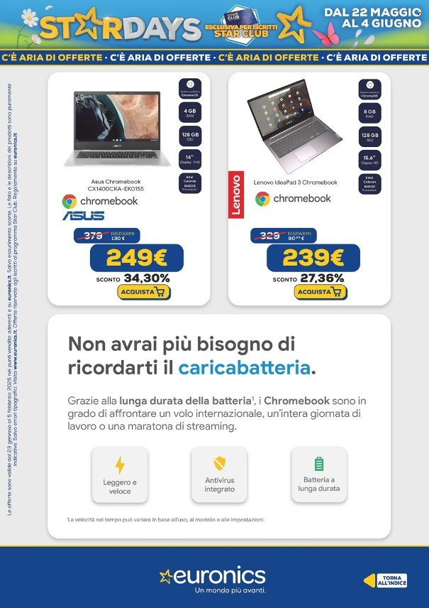 Volantino Euronics - 22/5/2025 - 4/6/2025. Pagina 1