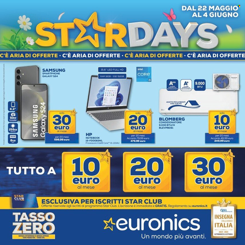 Volantino Euronics - 22/5/2025 - 4/6/2025. Pagina 1