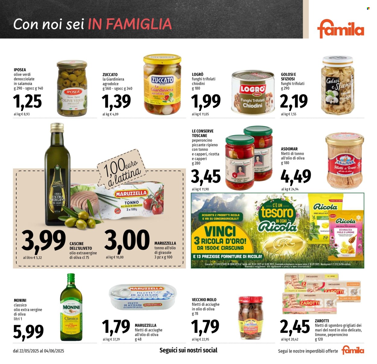 Volantino Famila - 22/5/2025 - 4/6/2025. Pagina 1