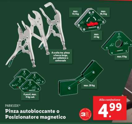 Pinza autobloccante o Posizionatore magnetico