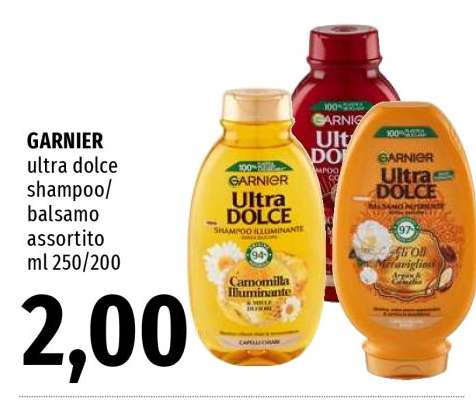 GARNIER ultra dolce shampoo/balsamo assortito
