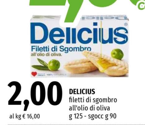 DELICIUS filetti di sgombro all'olio di oliva