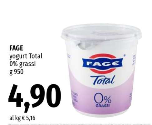 FAGE yogurt Total 0% grassi