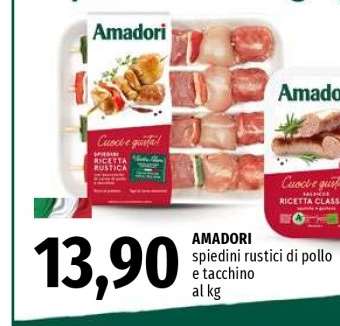 AMADORI spiedini rustici di pollo e tacchino