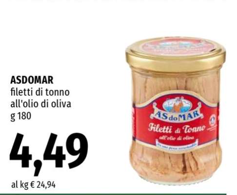 ASDOMAR filetti di tonno all'olio di oliva