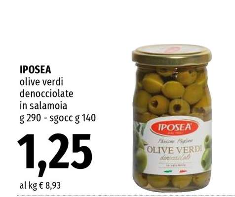 IPOSEA olive verdi denocciolate in salamoia