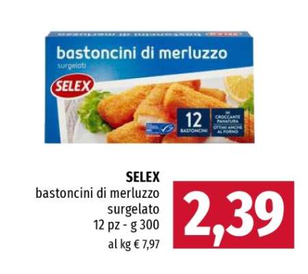 SELEX bastoncini di merluzzo surgelato