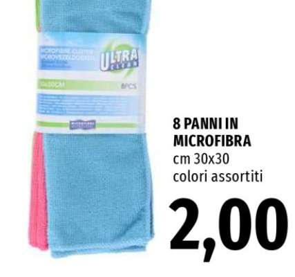 8 PANNI IN MICROFIBRA