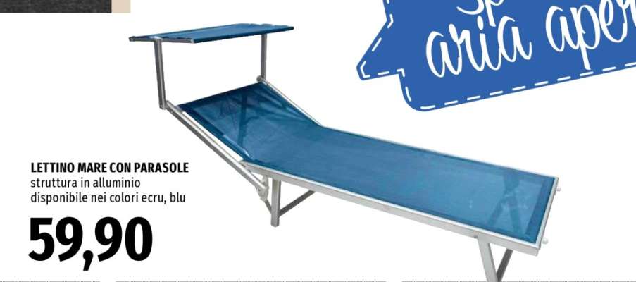 LETTINO MARE CON PARASOLE