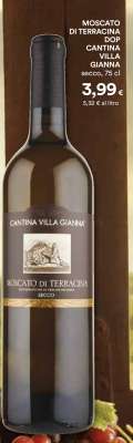 MOSCATO DI TERRACINA DOP CANTINA VILLA GIANNA