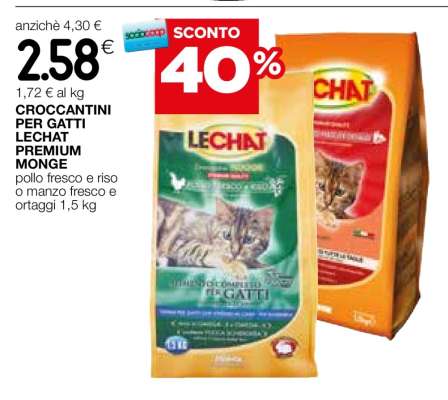 CROCCANTINI PER GATTI LECHAT PREMIUM MONGE